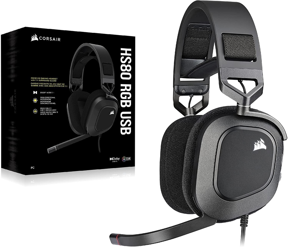 Corsair HS80 RGB USB Wired Gaming Headset