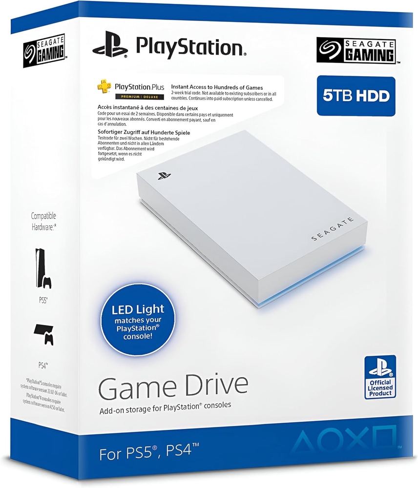 Seagate Game Drive for PS4/PS5, 5 TB