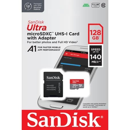 Memory card SanDisk Ultra microSDXC 128GB with Adapter