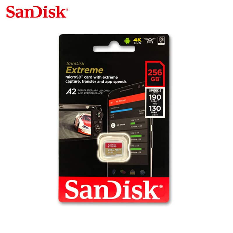 Memory card SanDisk Extreme microSDXC 256GB with Adapter