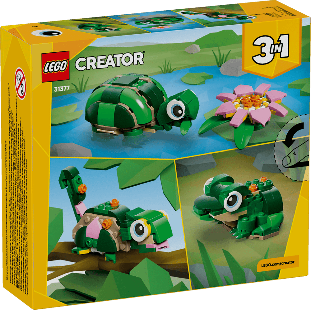 Lego Creator Turtle With A Water Lily Flower 31377