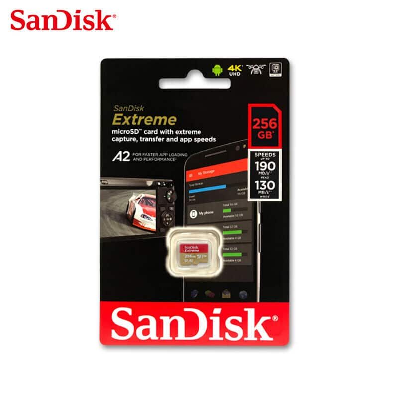 Memory card SanDisk Extreme microSDXC 256GB with Adapter