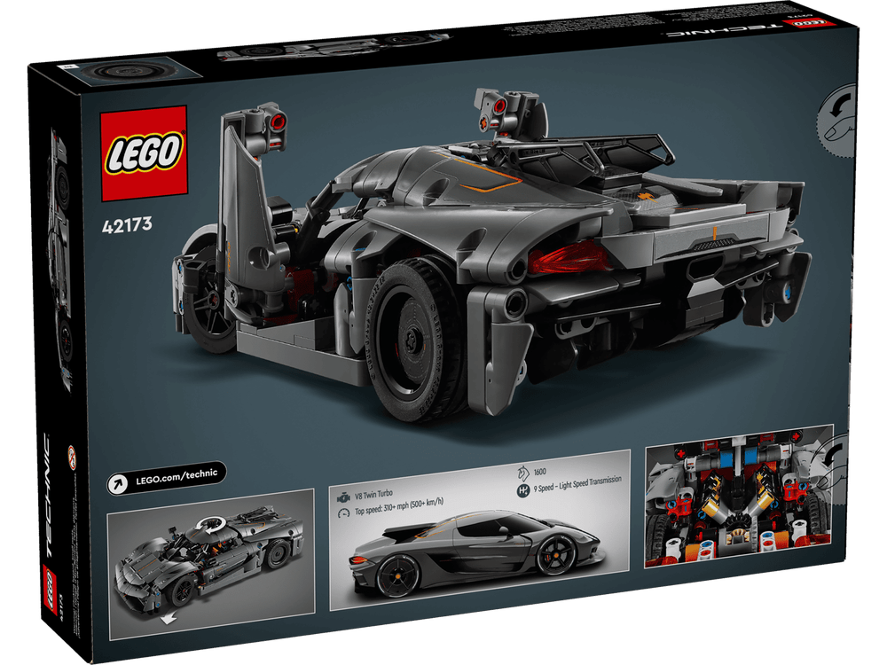 Lego Technic Koenigsegg Jesko Absolut Gray Hypercar 42173