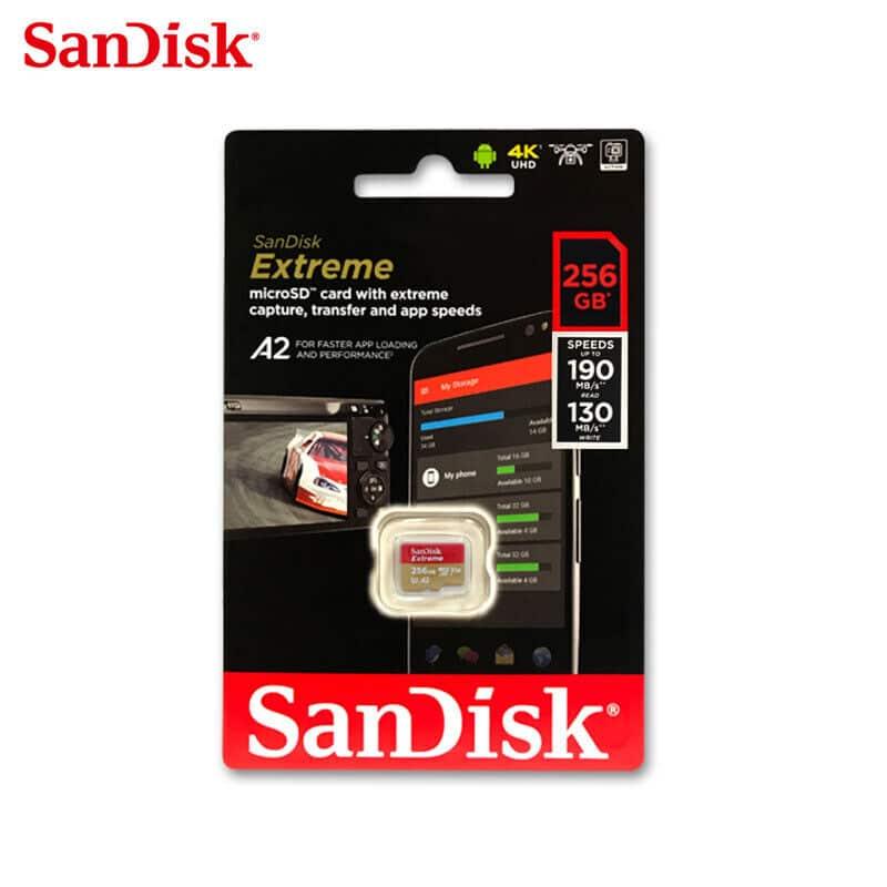 Memory card SanDisk Extreme microSDXC 256GB with Adapter