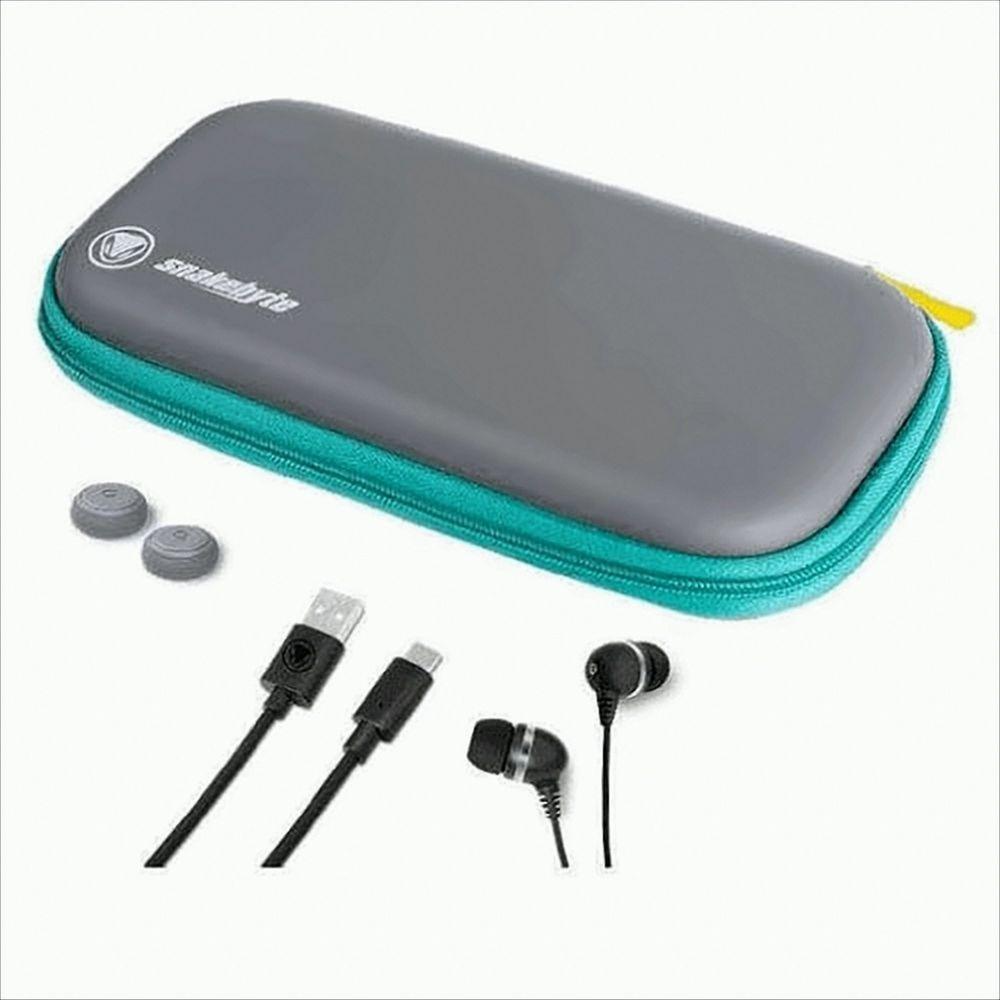 Switch Lite Pack Travel: Kit bag + charging cable + in-ear headphones + controller caps
