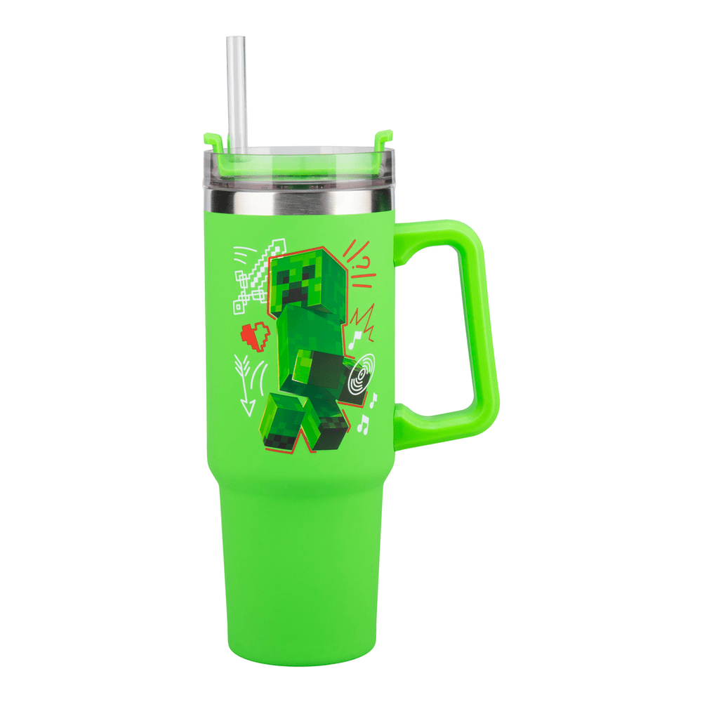 Minecraft Green 900ml Multiway Travel Cup Straw