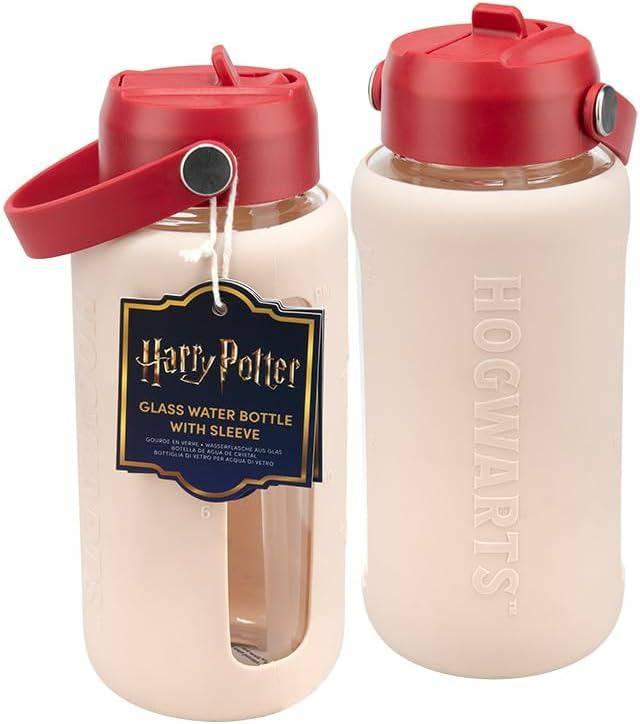Harry Potter Glass Water Bottle with Sleeve